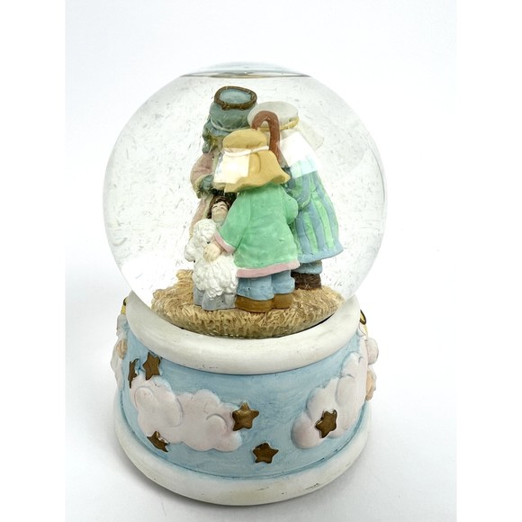 Vintage 1995 The San Francisco Music Box Company Nativity Scene Song Snow Globe - Picture 6 of 9